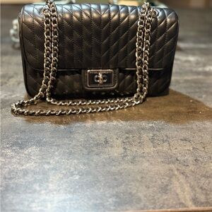 Karl Lagerfeld Black Quilted Shoulder Bag